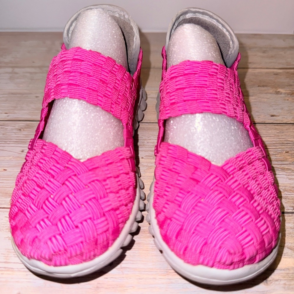 Bernie Mev Charm 2K Sneakers Kids Size 23/7.5 Pink Excellent Woven Mary Jane